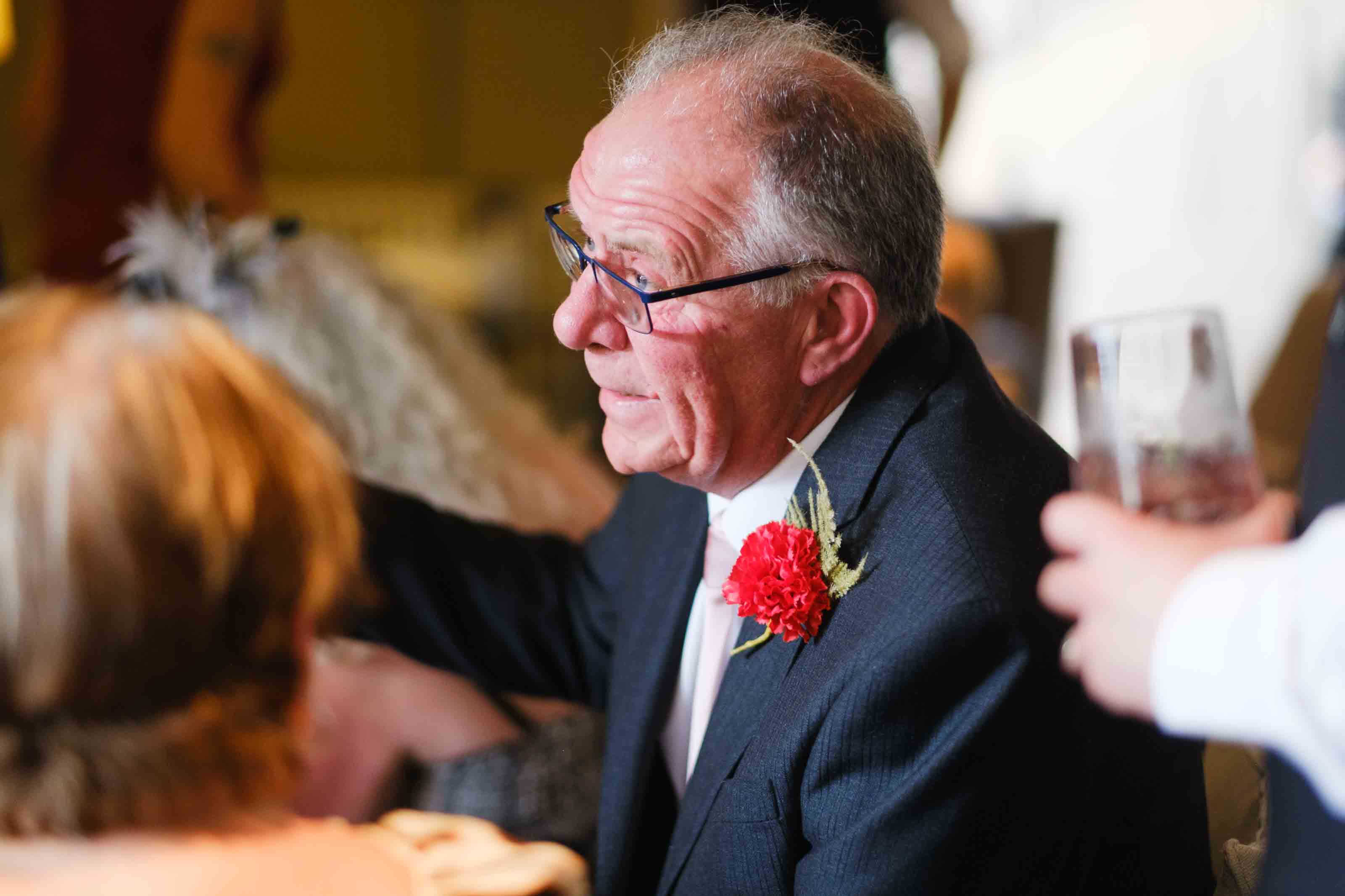 Guests celebrating at Dumfries Arms Hotel wedding