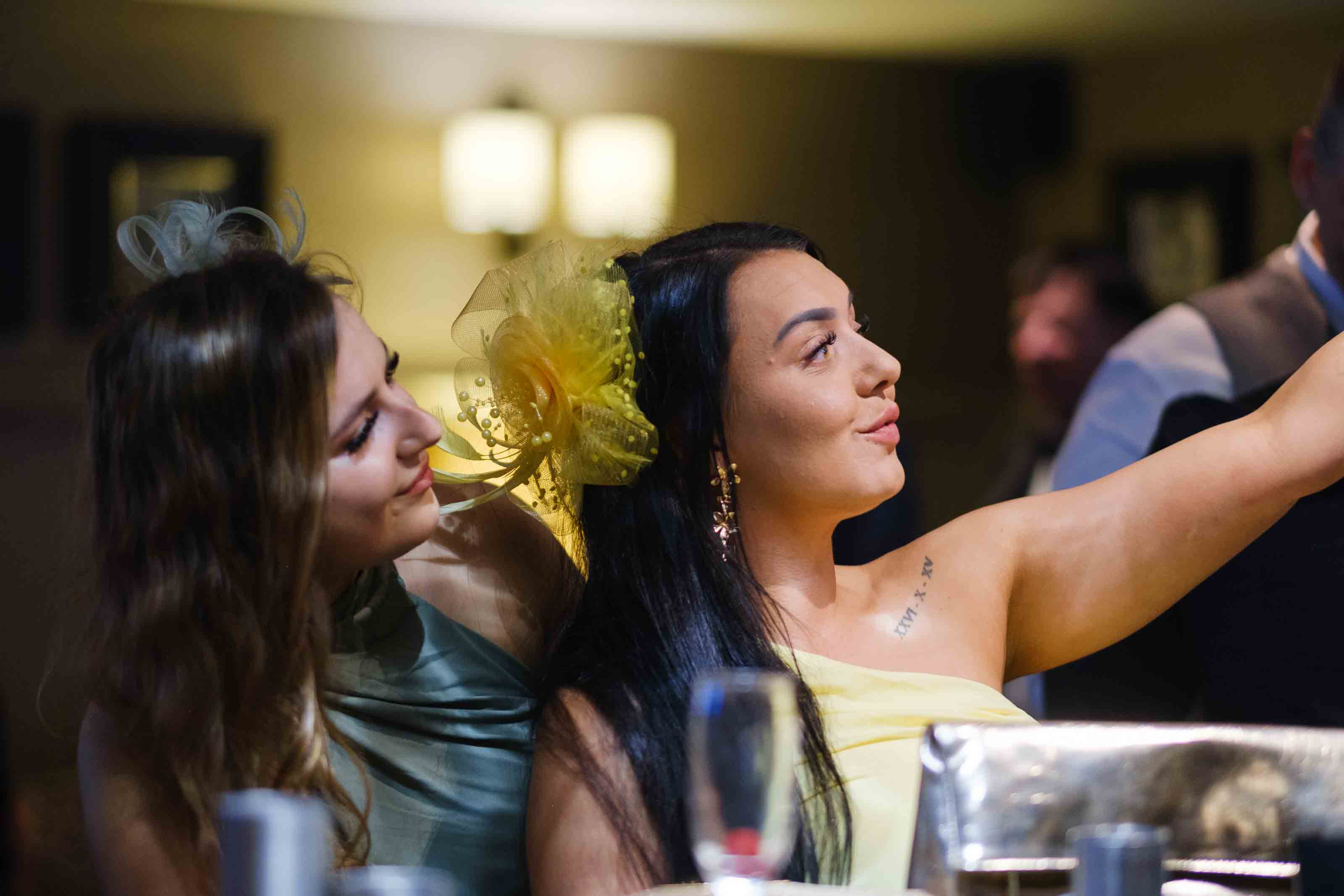 Guests celebrating at Dumfries Arms Hotel wedding
