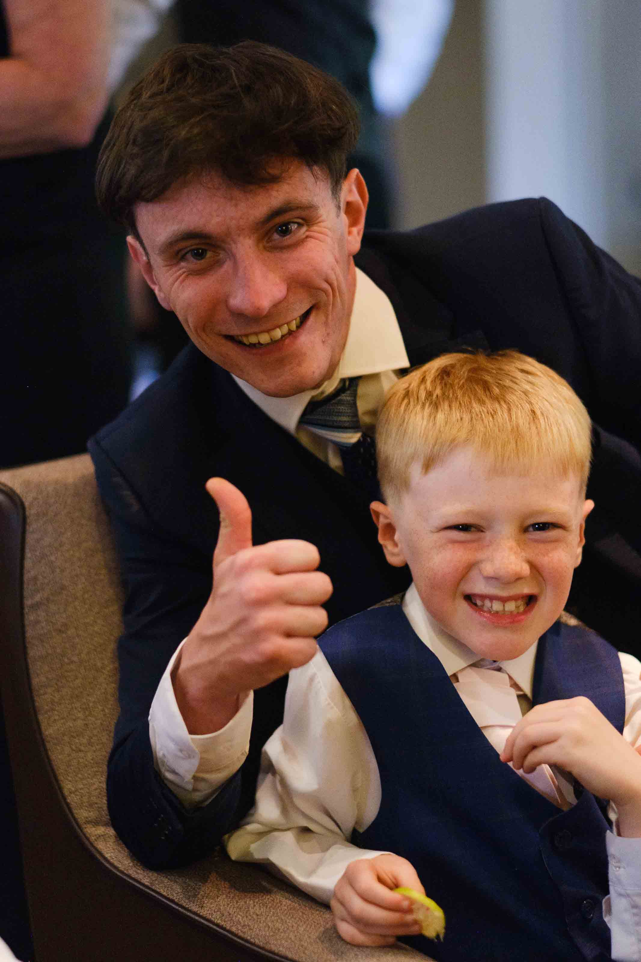 Guests celebrating at Dumfries Arms Hotel wedding
