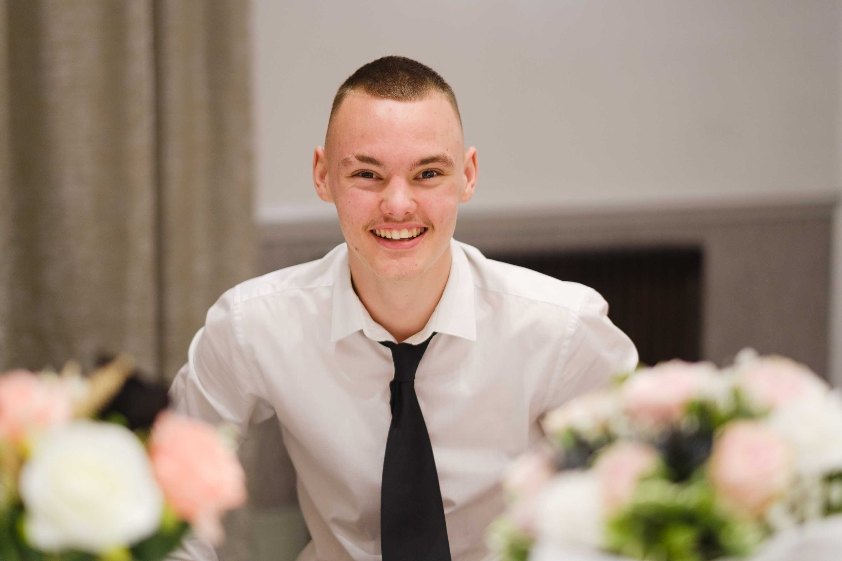 Guests celebrating at Dumfries Arms Hotel wedding
