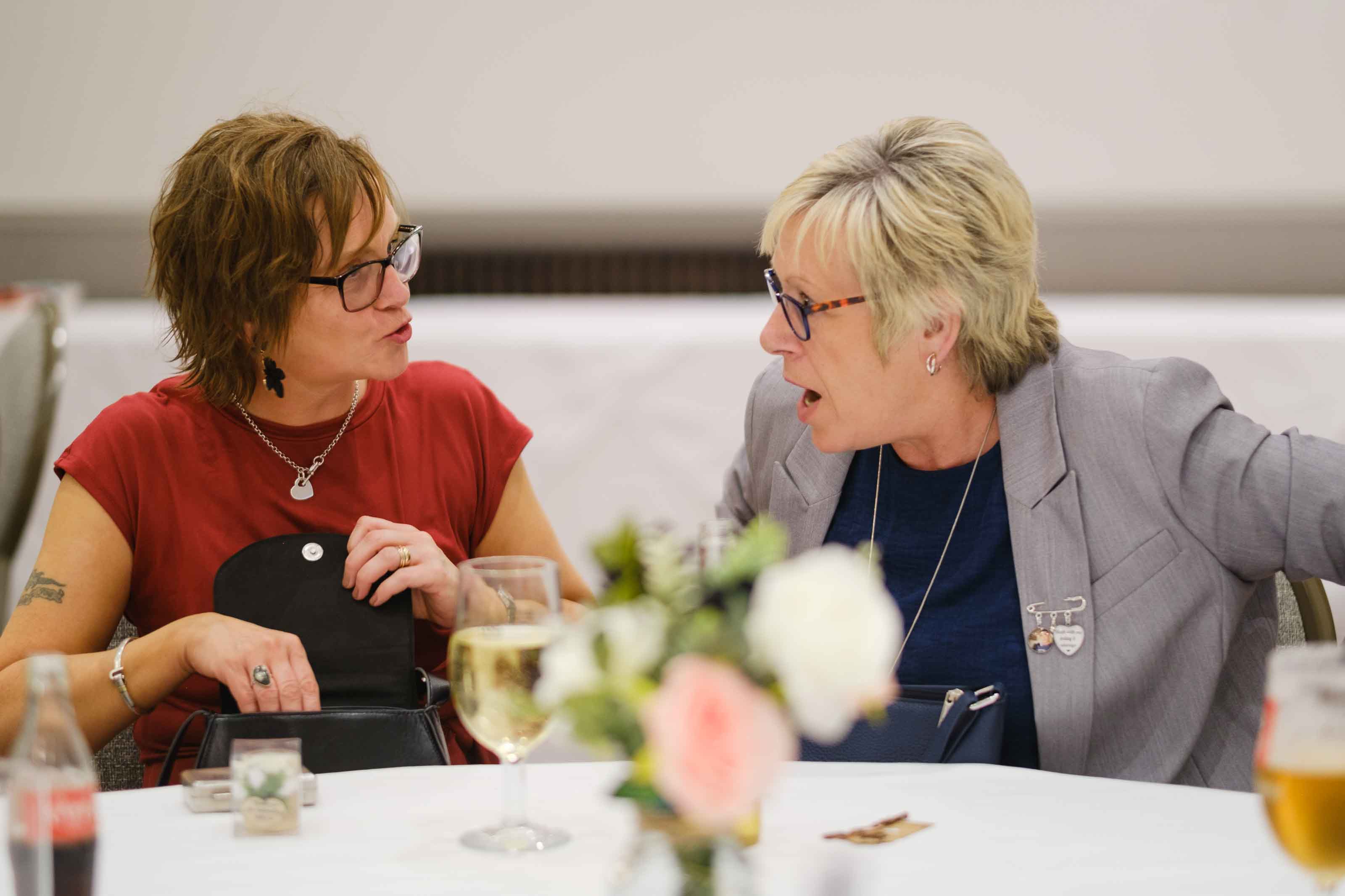 Guests celebrating at Dumfries Arms Hotel wedding