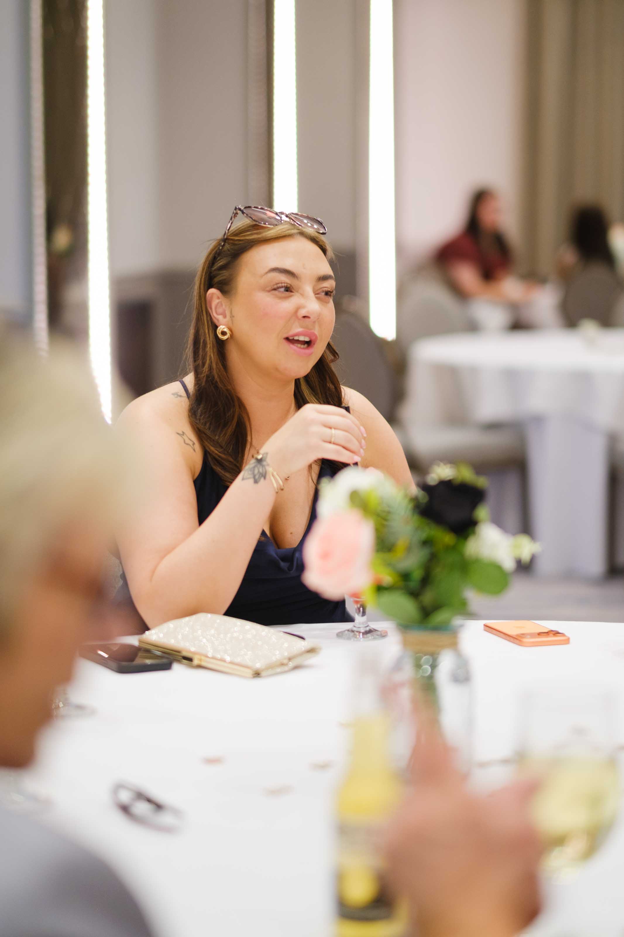 Guests celebrating at Dumfries Arms Hotel wedding