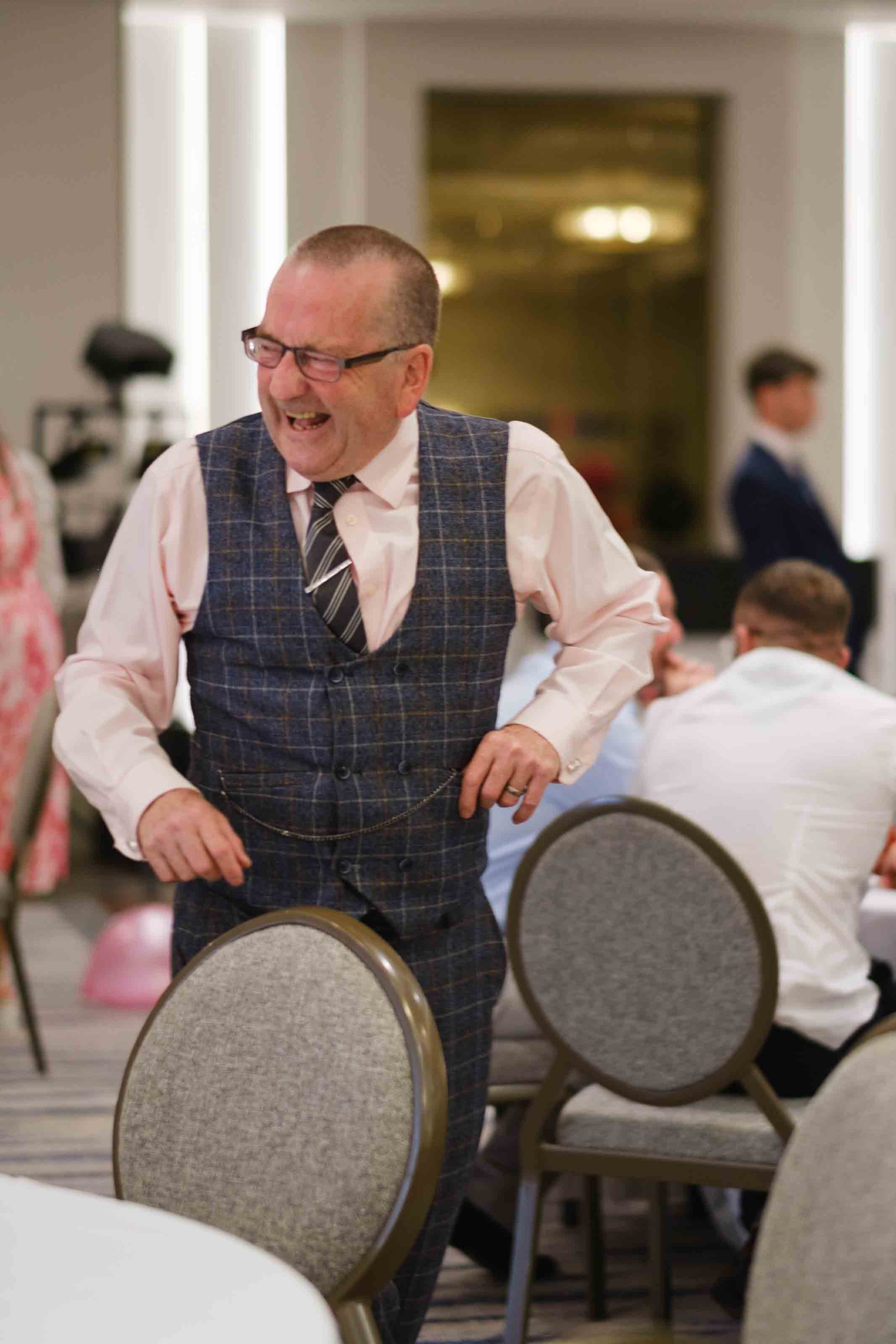 Guests celebrating at Dumfries Arms Hotel wedding