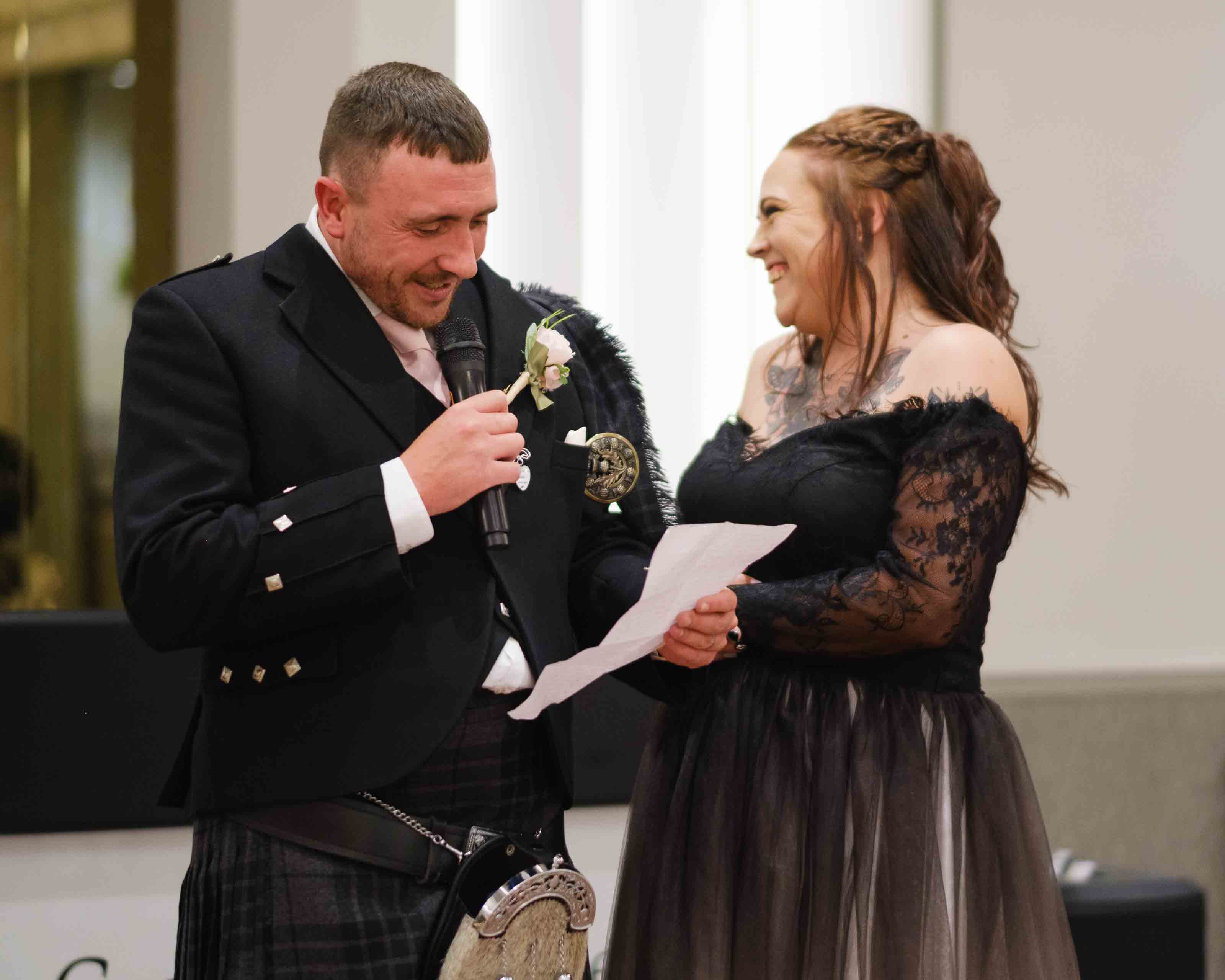 Wedding speeches at Dumfries Arms Hotel