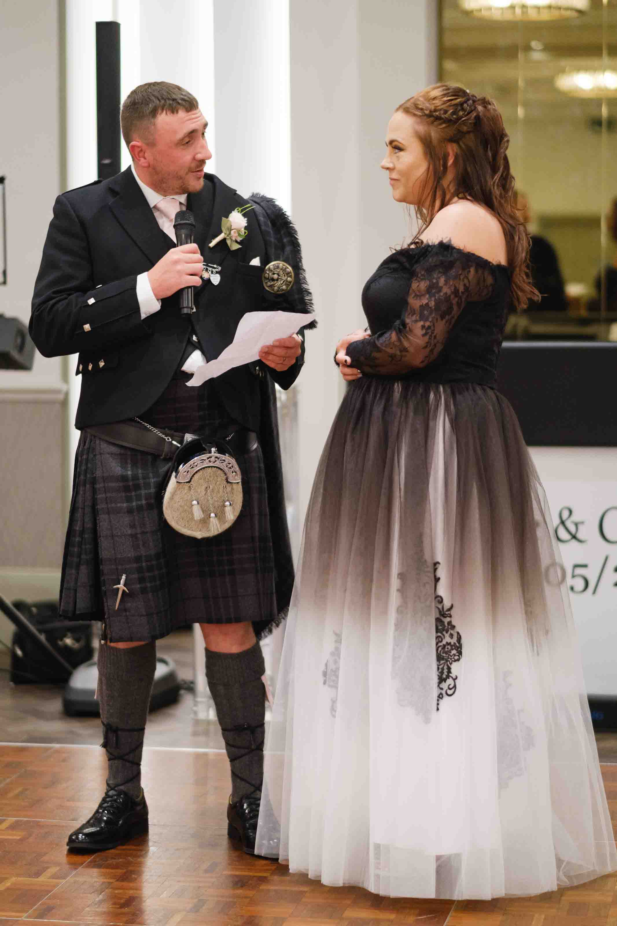 Wedding speeches at Dumfries Arms Hotel