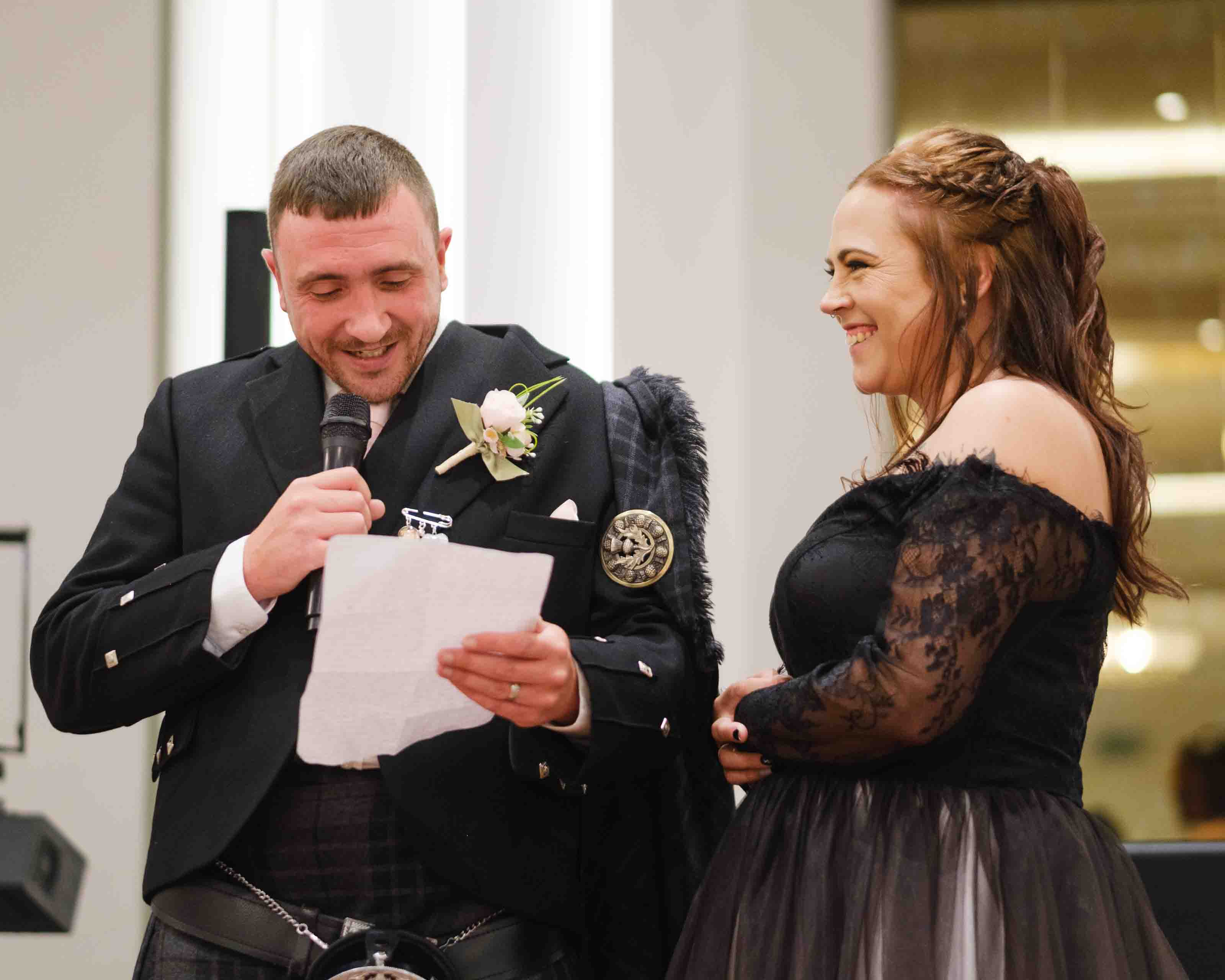 Wedding speeches at Dumfries Arms Hotel