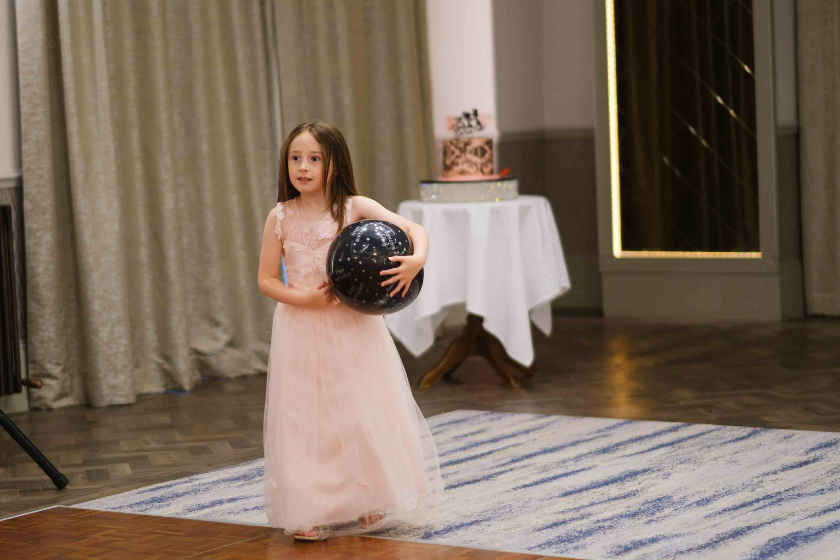 Documentary wedding photography of children playing, Ayrshire wedding reception