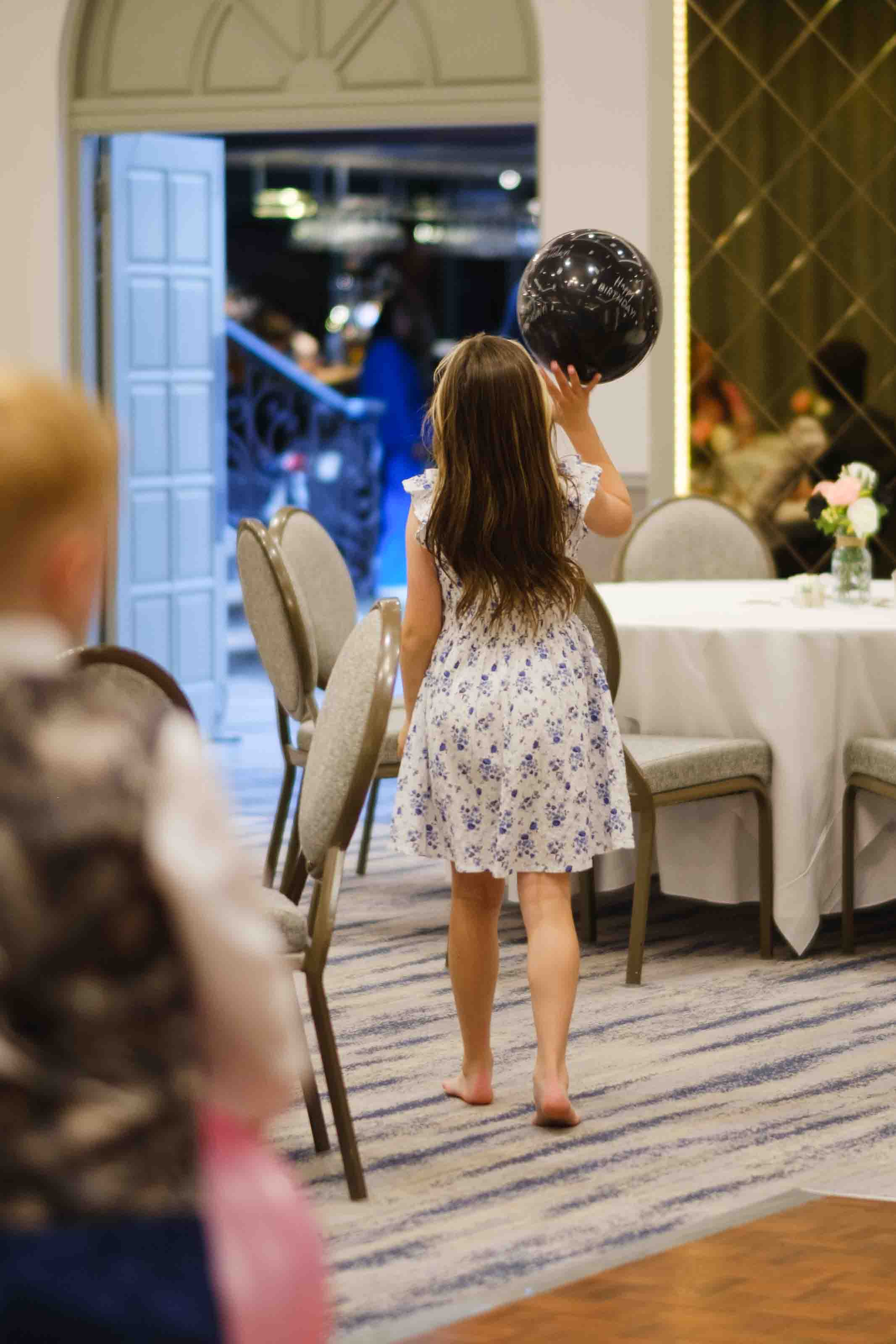 Kids playing games during Scottish wedding reception