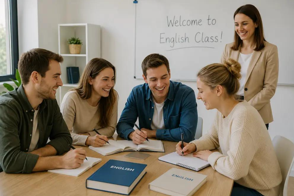 Clase conversacional interactiva de idioma Inglés