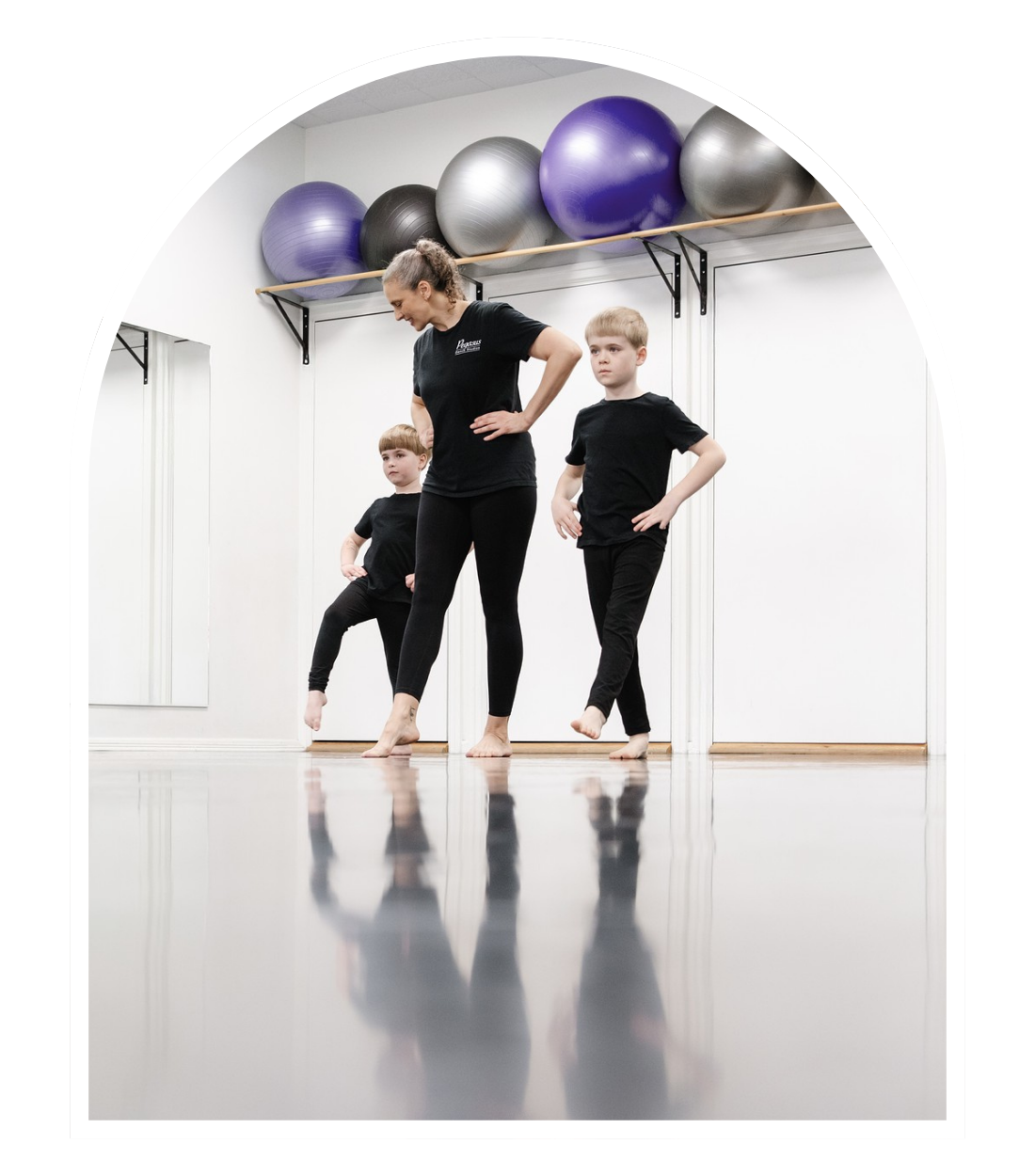 Pegasus Dance Studios - Free Trial Classes - Two young dancers holding hands skipping