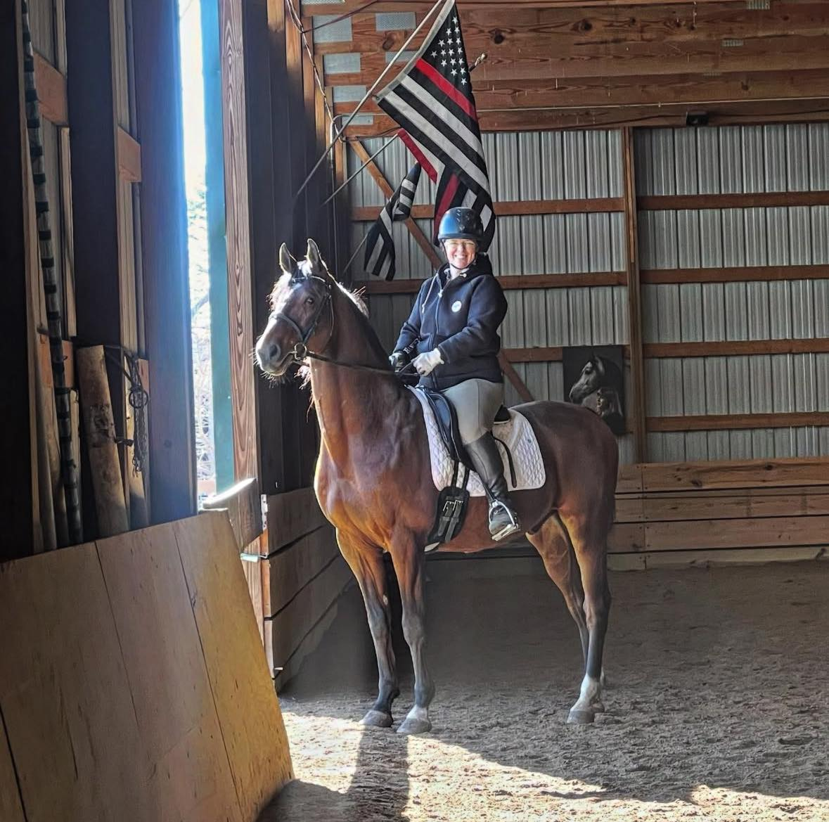 Jen Springer in the barn