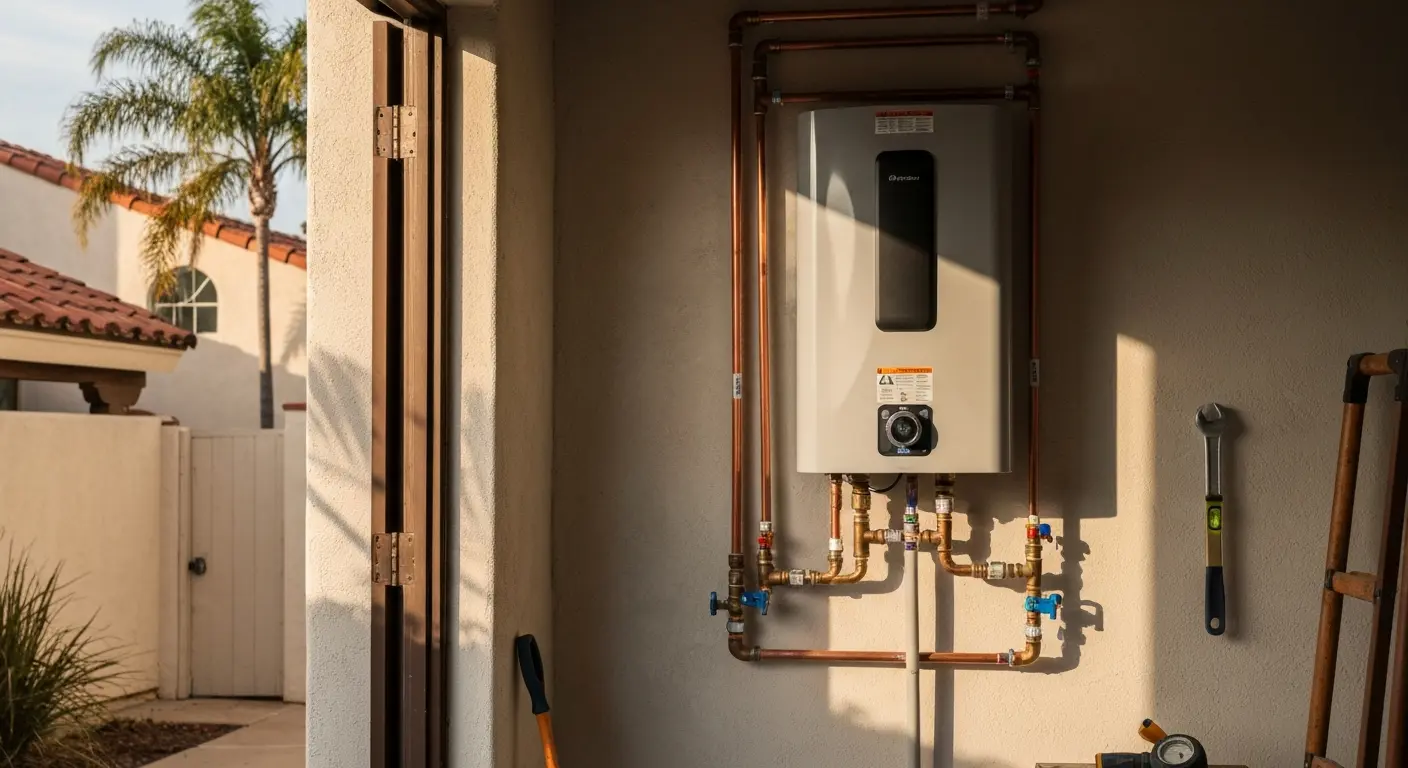 Tankless water heater installation