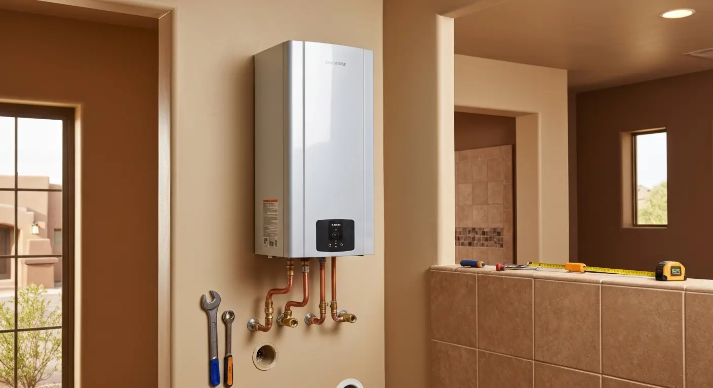Tankless water heater installation