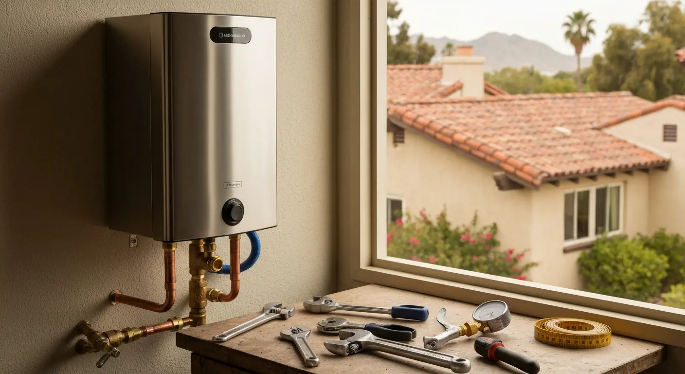 Tankless water heater installation