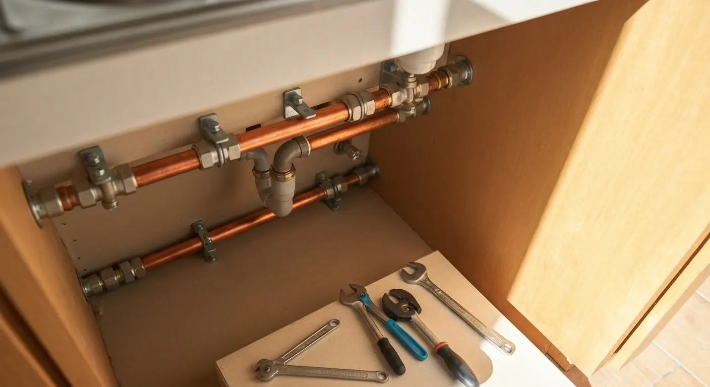 Indoor pipe repair work