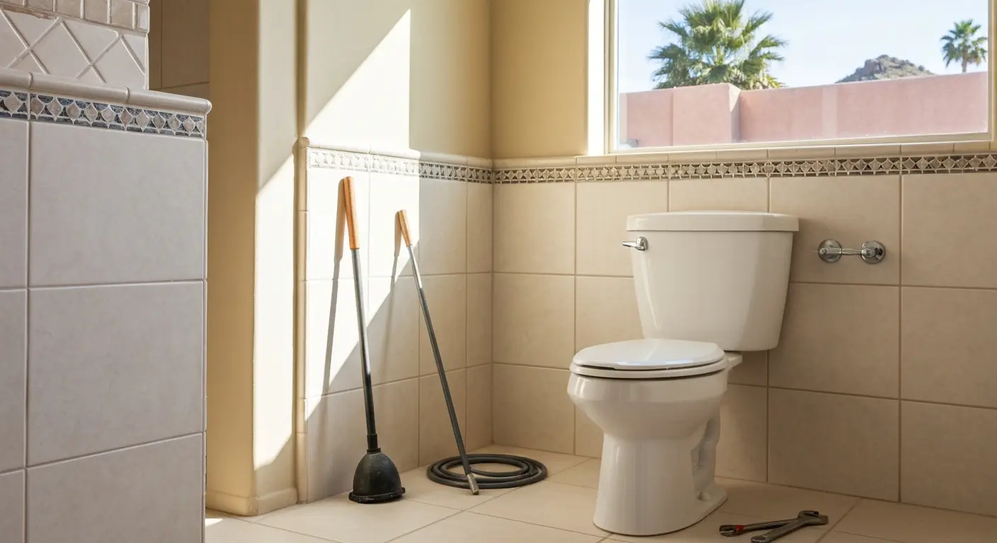 Toilet repair and clog clearing service