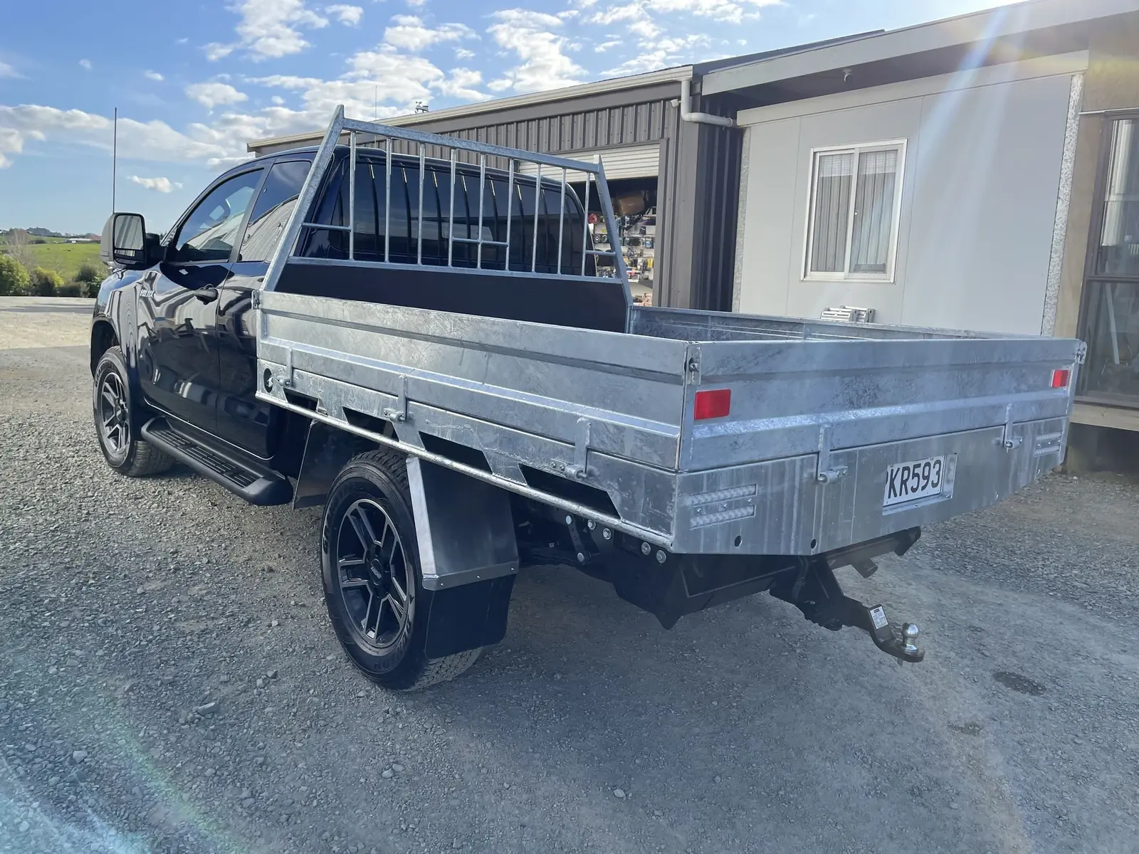 Ute flatbed viewed from the rear