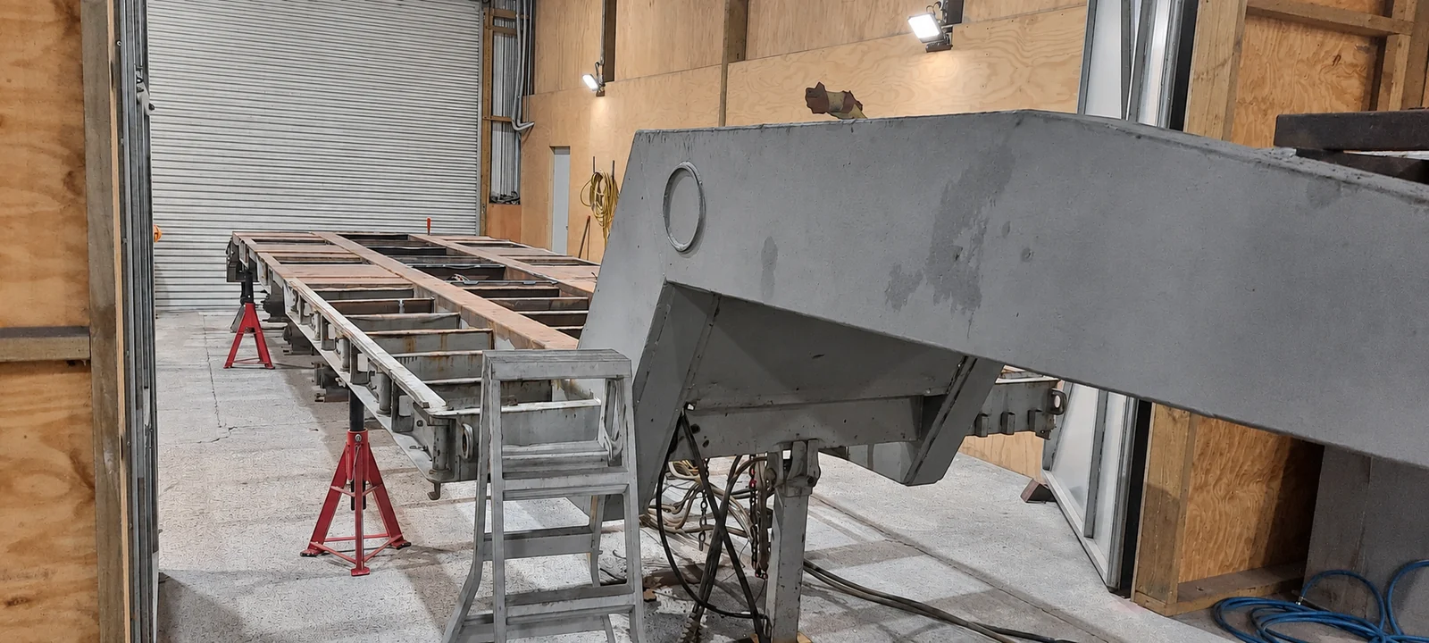 Truck body in the workshop