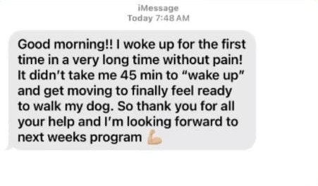 Patient testimonial