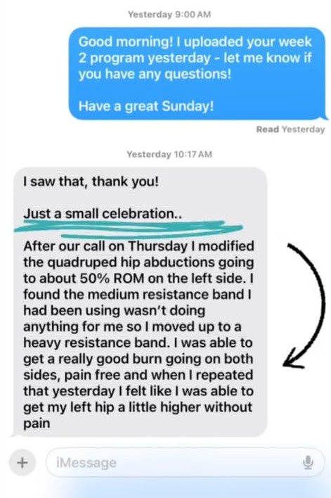 Patient testimonial