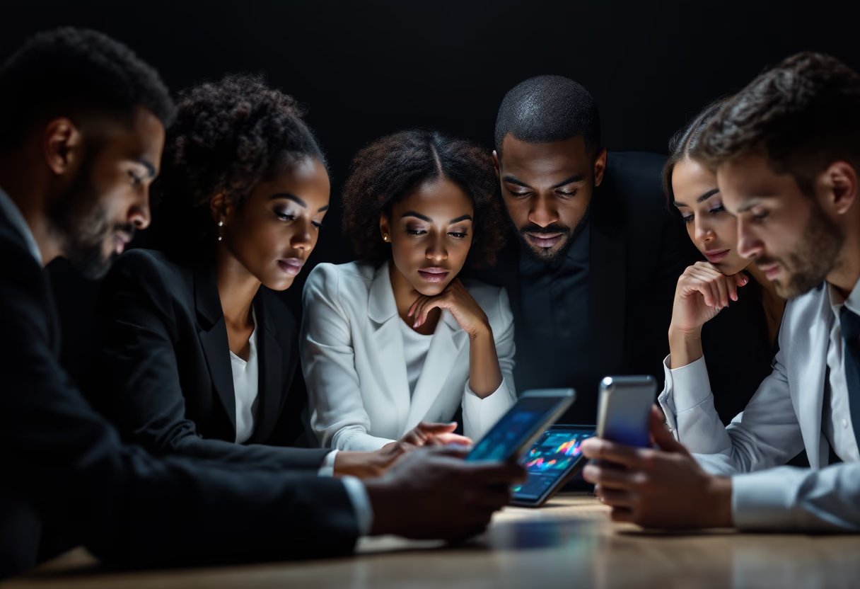 Team collaborating on AI solutions