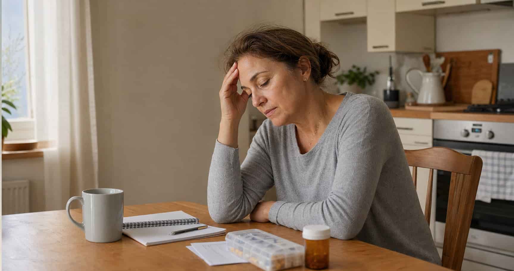 Caregiver experiencing stress and exhaustion while managing caregiving responsibilities Caregiver experiencing stress and exhaustion while managing caregiving responsibilities
