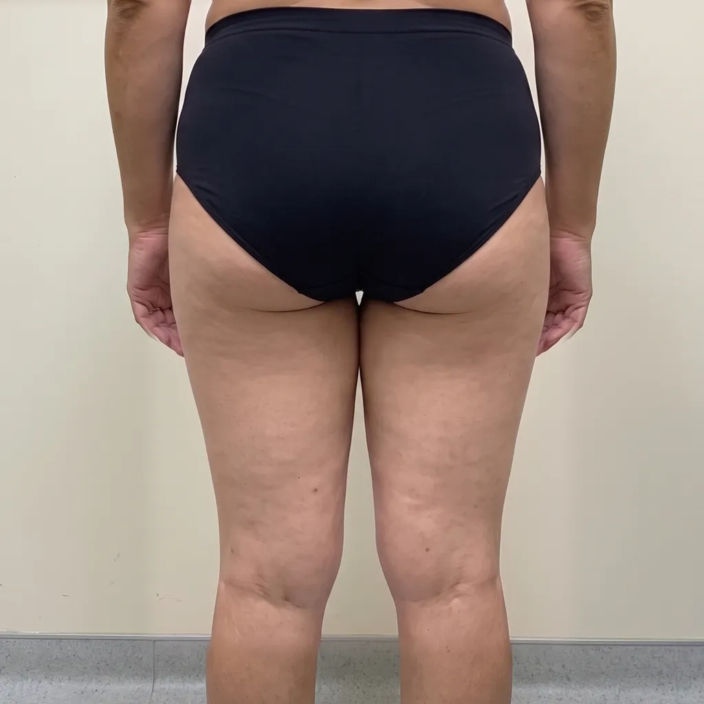 After: back of client's thighs following a Cryoskin series