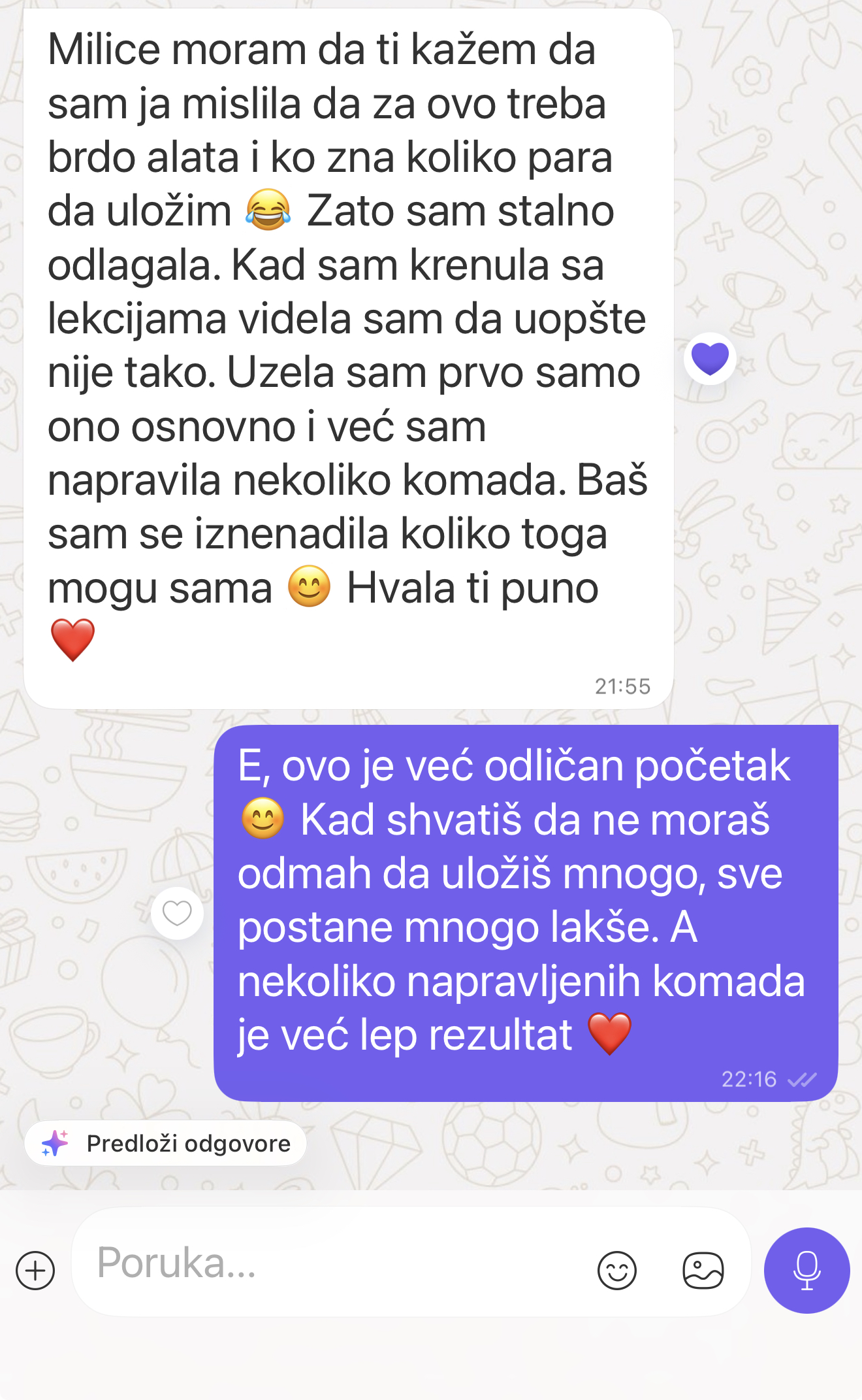 Utisak polaznice o radu sa Milicom