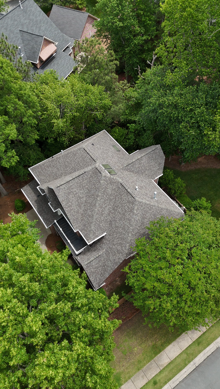 Finished multi-pitch shingle roof, Charlotte area