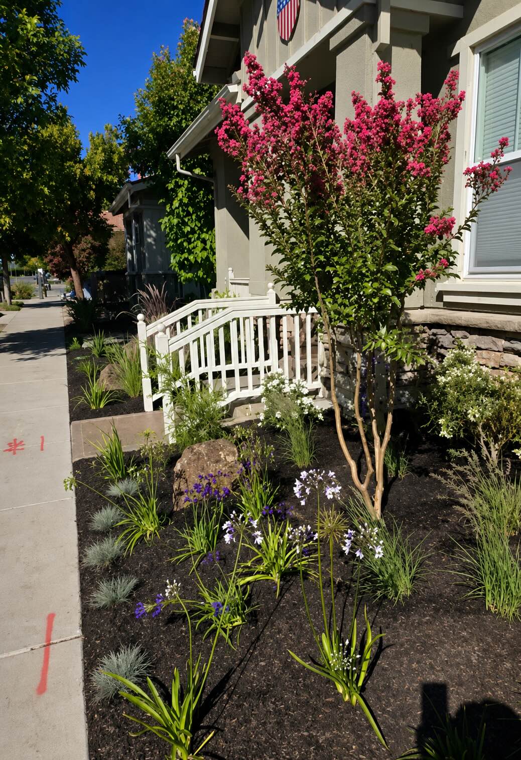 Custom landscape design plan for a Sonoma County frontyard, designed by RE Landscape Sonoma