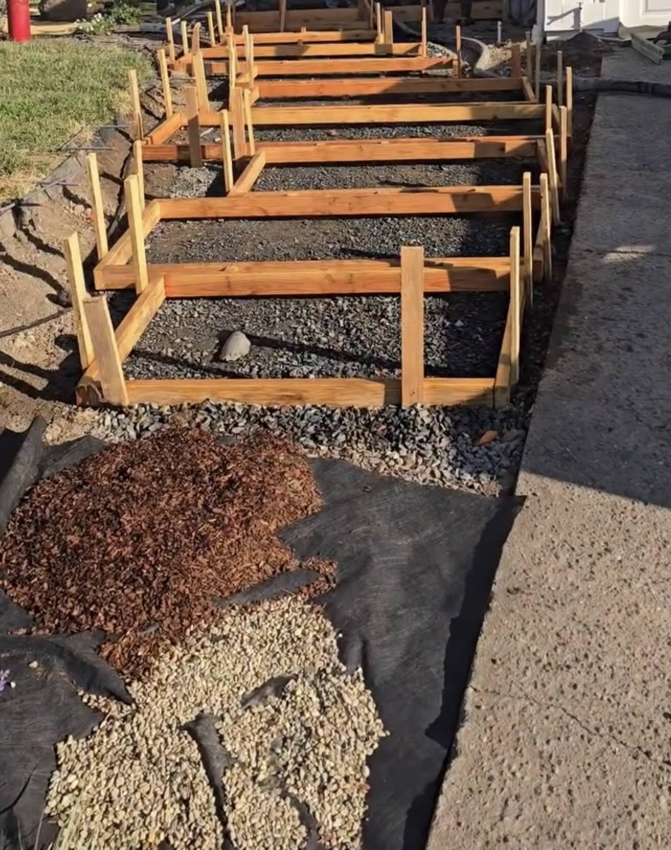 Custom hardscape design project in process by RE Landscape Sonoma