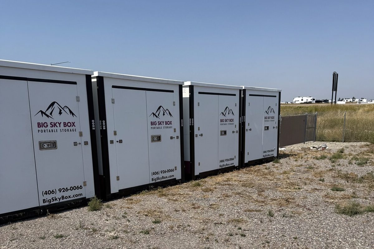 Big Sky Box portable storage containers at the Kalispell, Montana lot