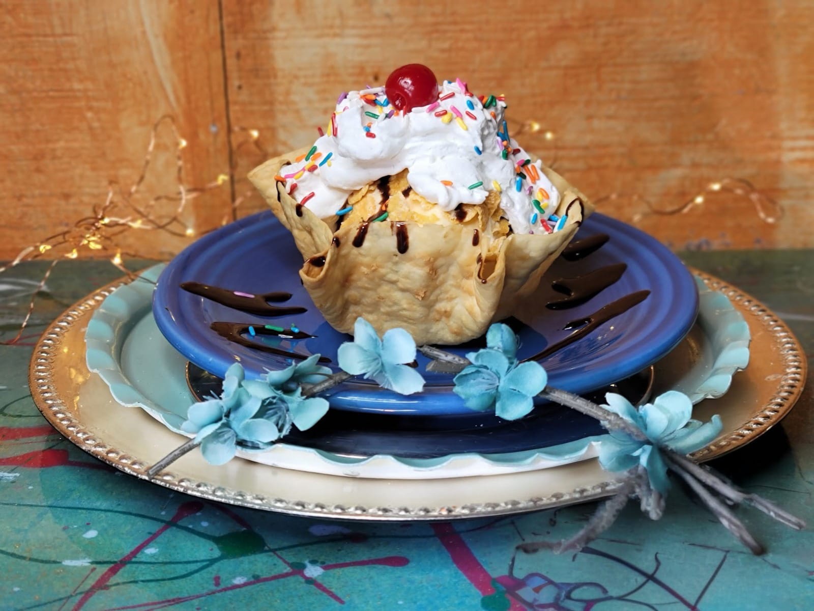 Fried Ice Cream at Mís Dos Abuelos Mexican Restaurant