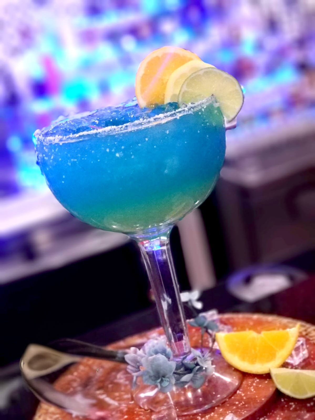 Blue Margarita at Mís Dos Abuelos Mexican Restaurant