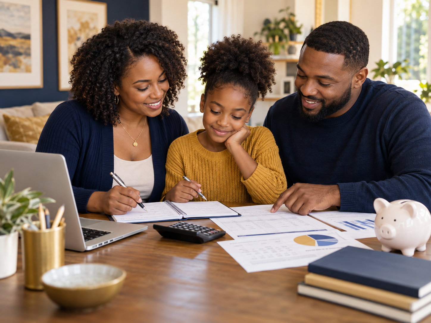 Family learning budgeting and saving together