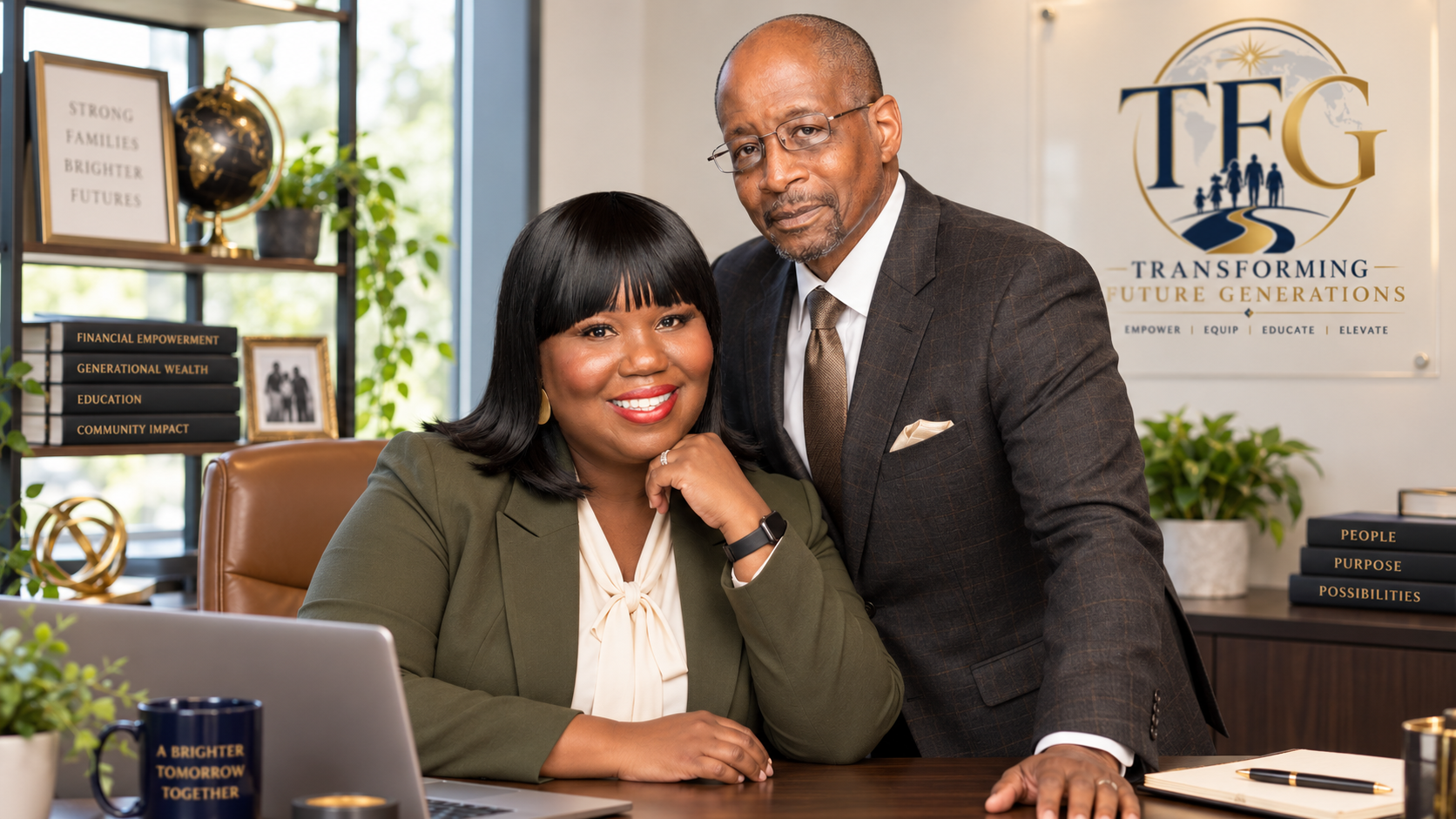 Kelvin and LaShunda Durahm in a professional office portrait