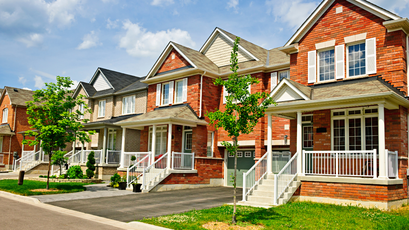 Ottawa home with exterior masonry and chimney