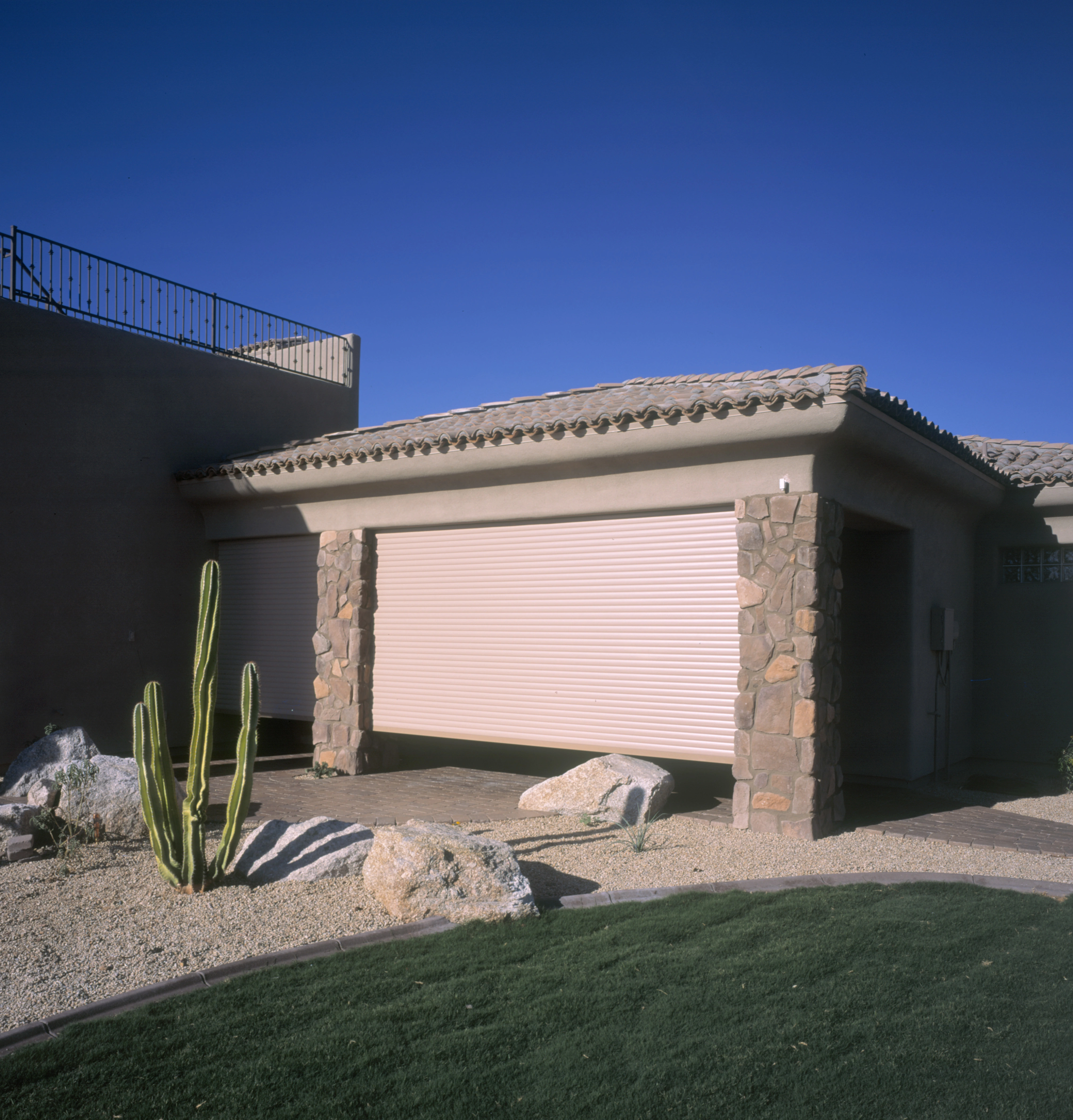 After — security shutters on patio