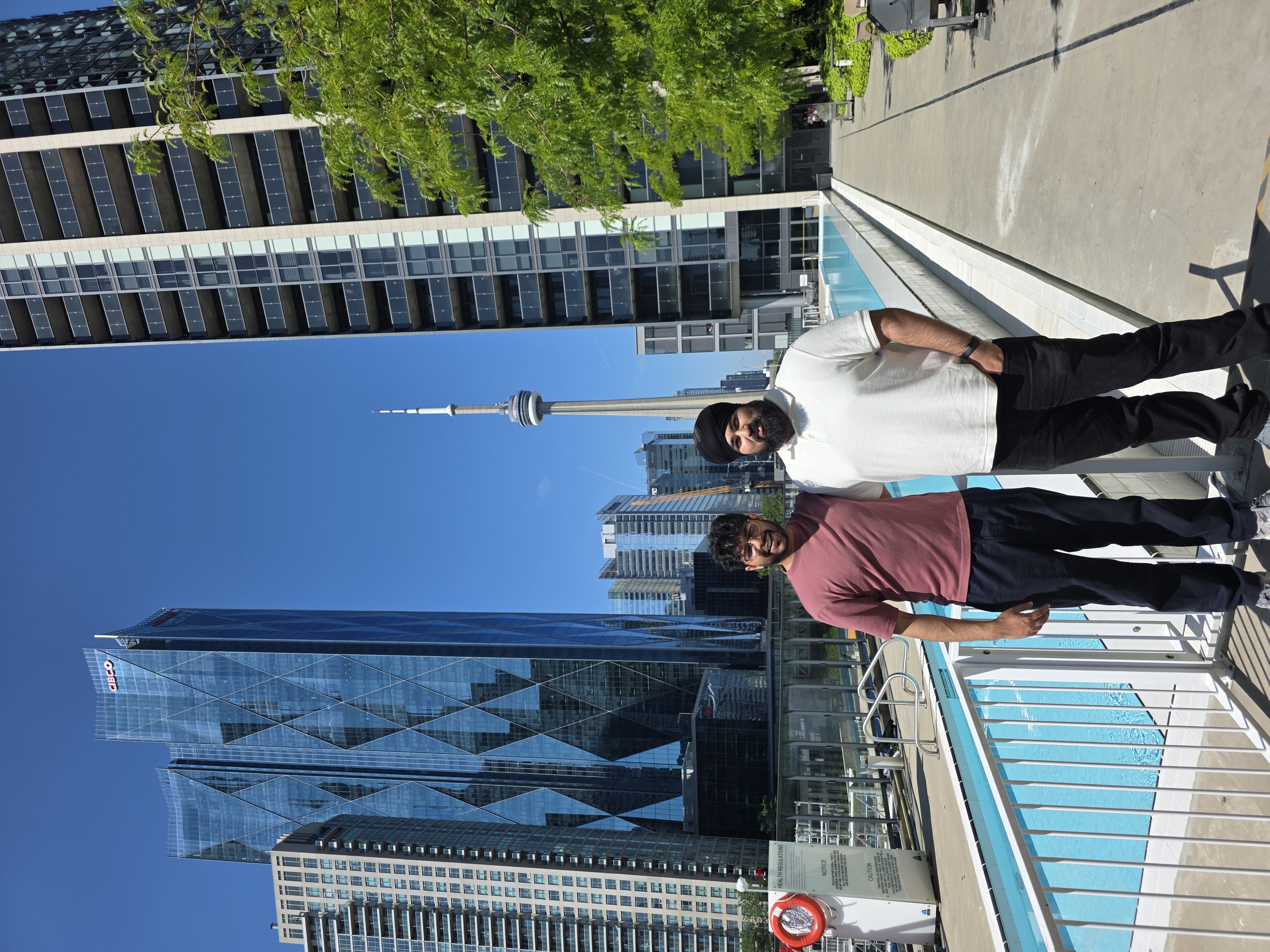 Harman Heir with a leasing client in Toronto