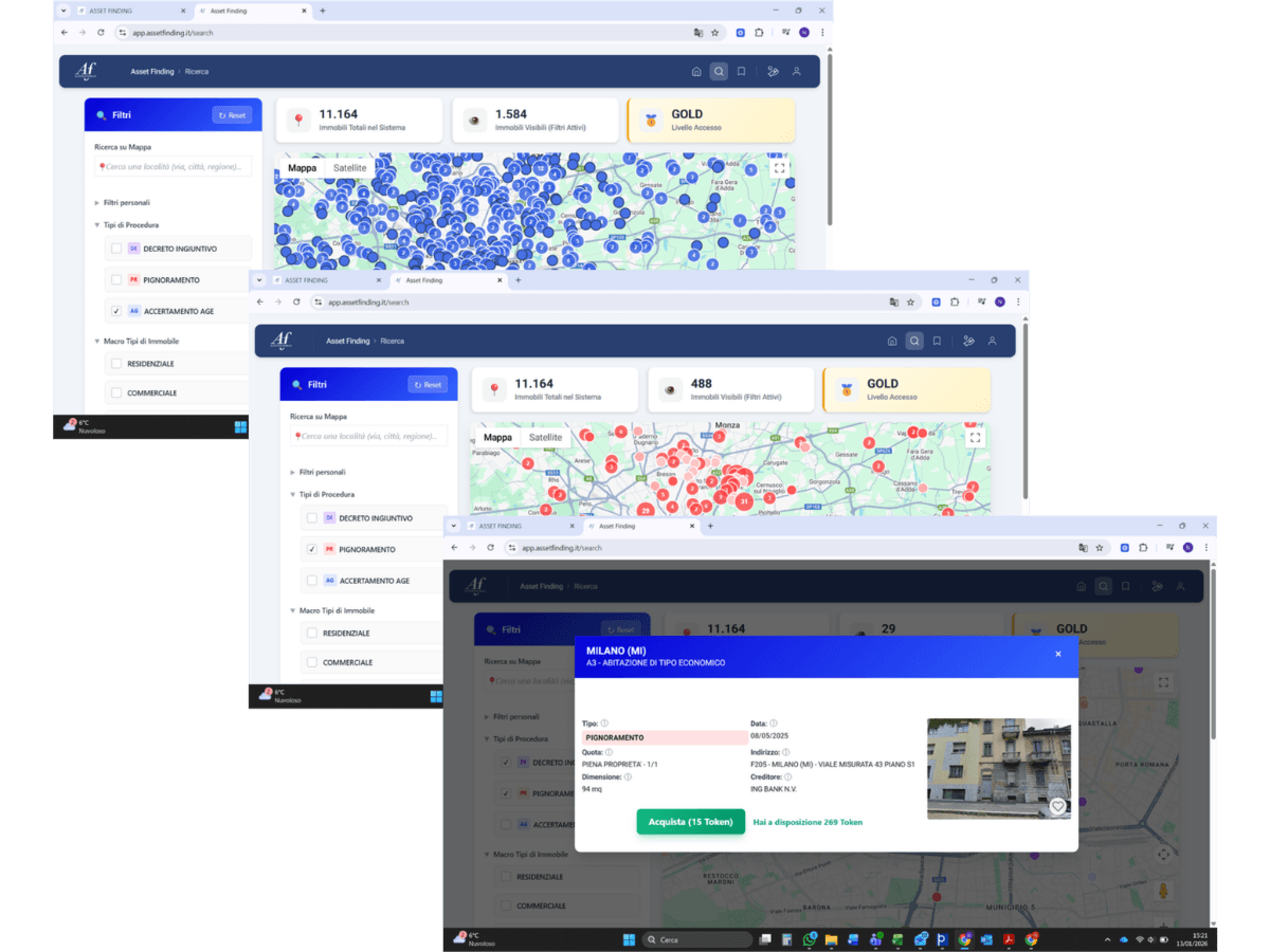 Asset Finding — sezione Mappa