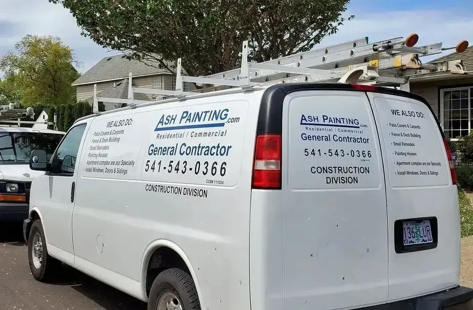Paint tools, rollers, and coatings used by Ash Painting crews