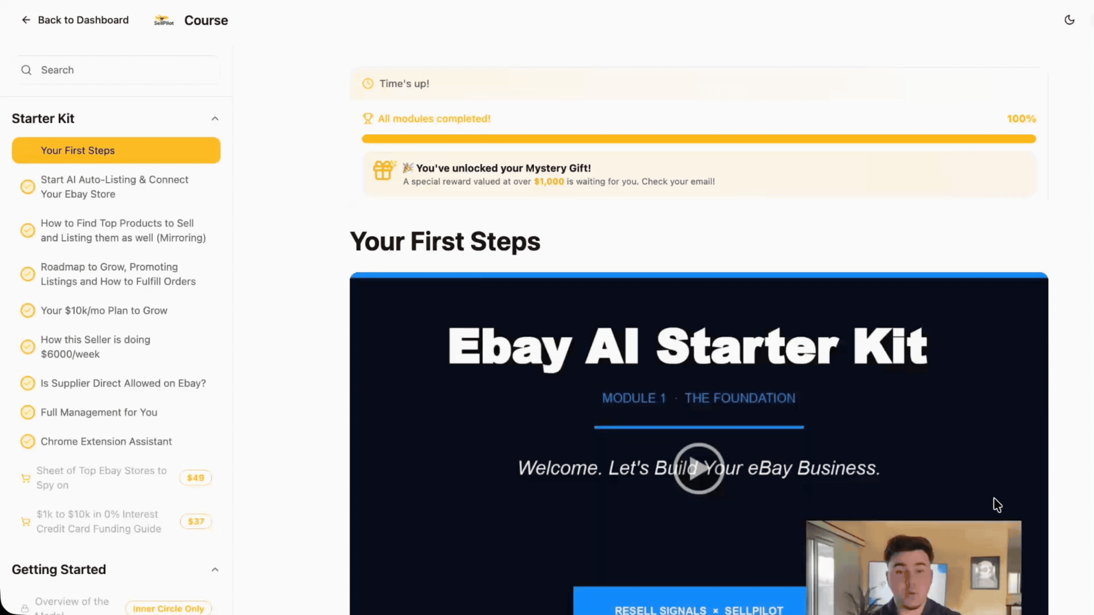 Starter Kit course lessons