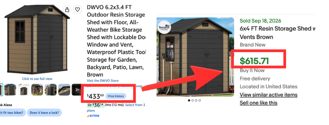 Amazon to eBay flip example