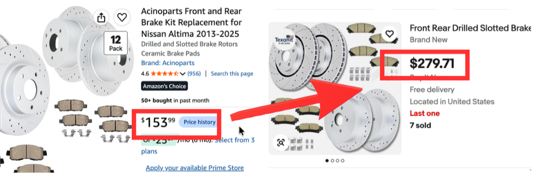 Amazon to eBay flip example