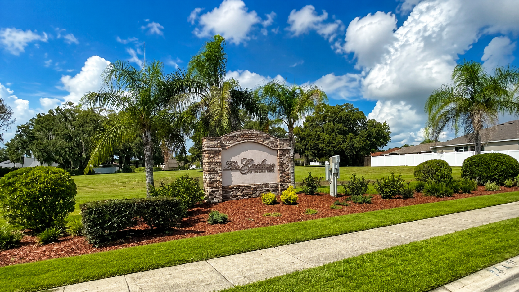 Evergreen Lawns and Landscaping work at the Enclave at Imperial Lakes in Mulberry, Florida