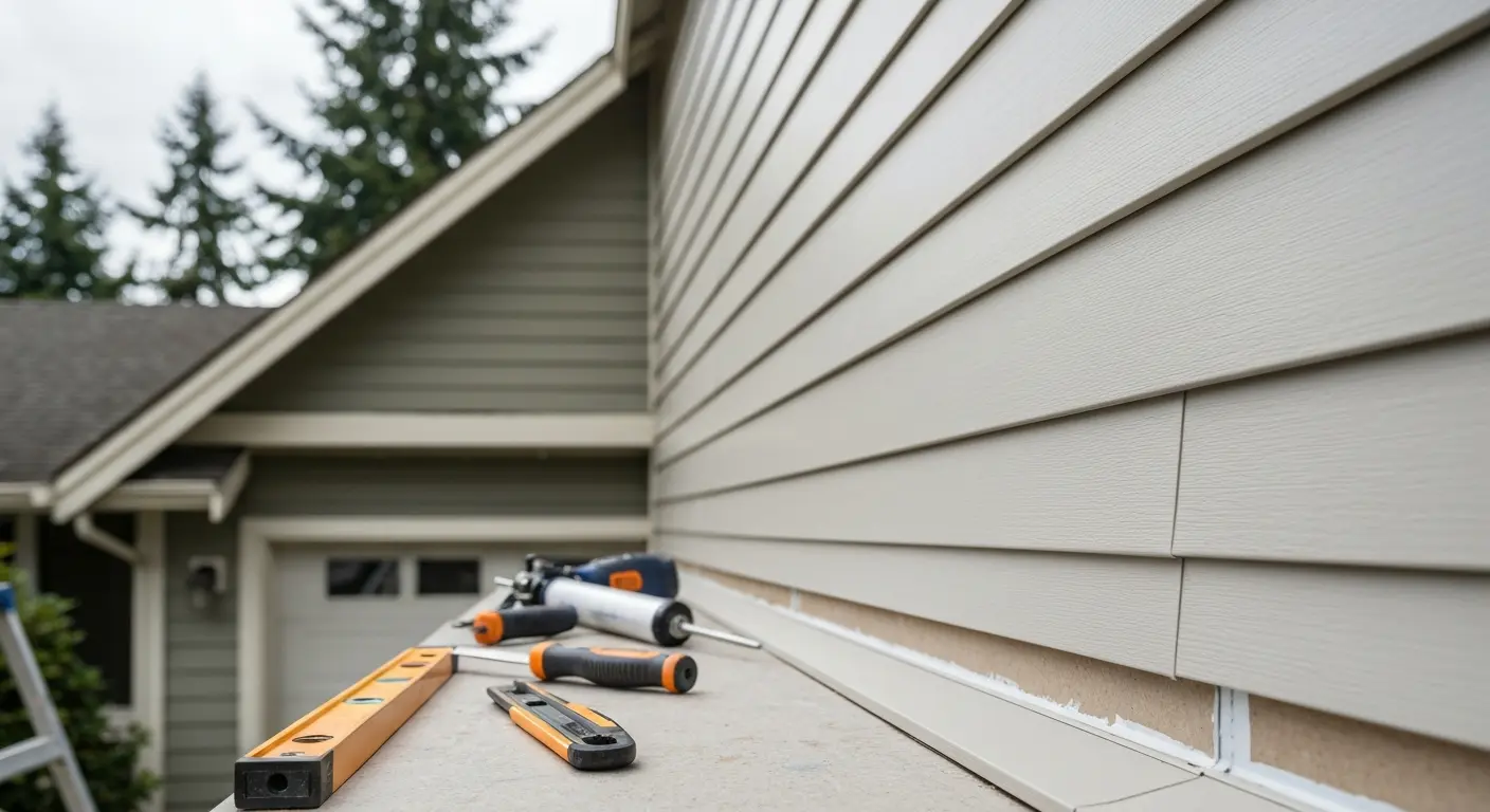 Siding repair work