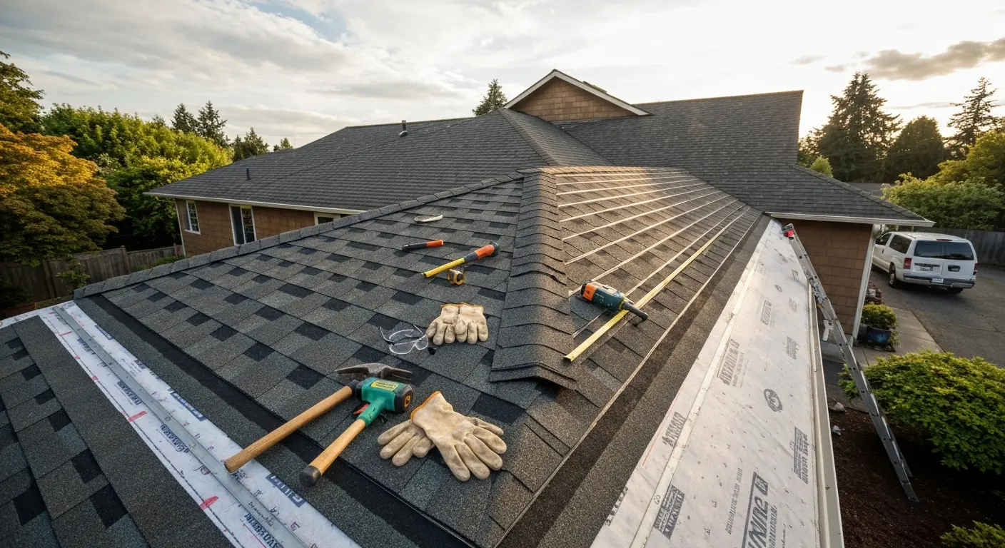 Roof installation in LaCenter
