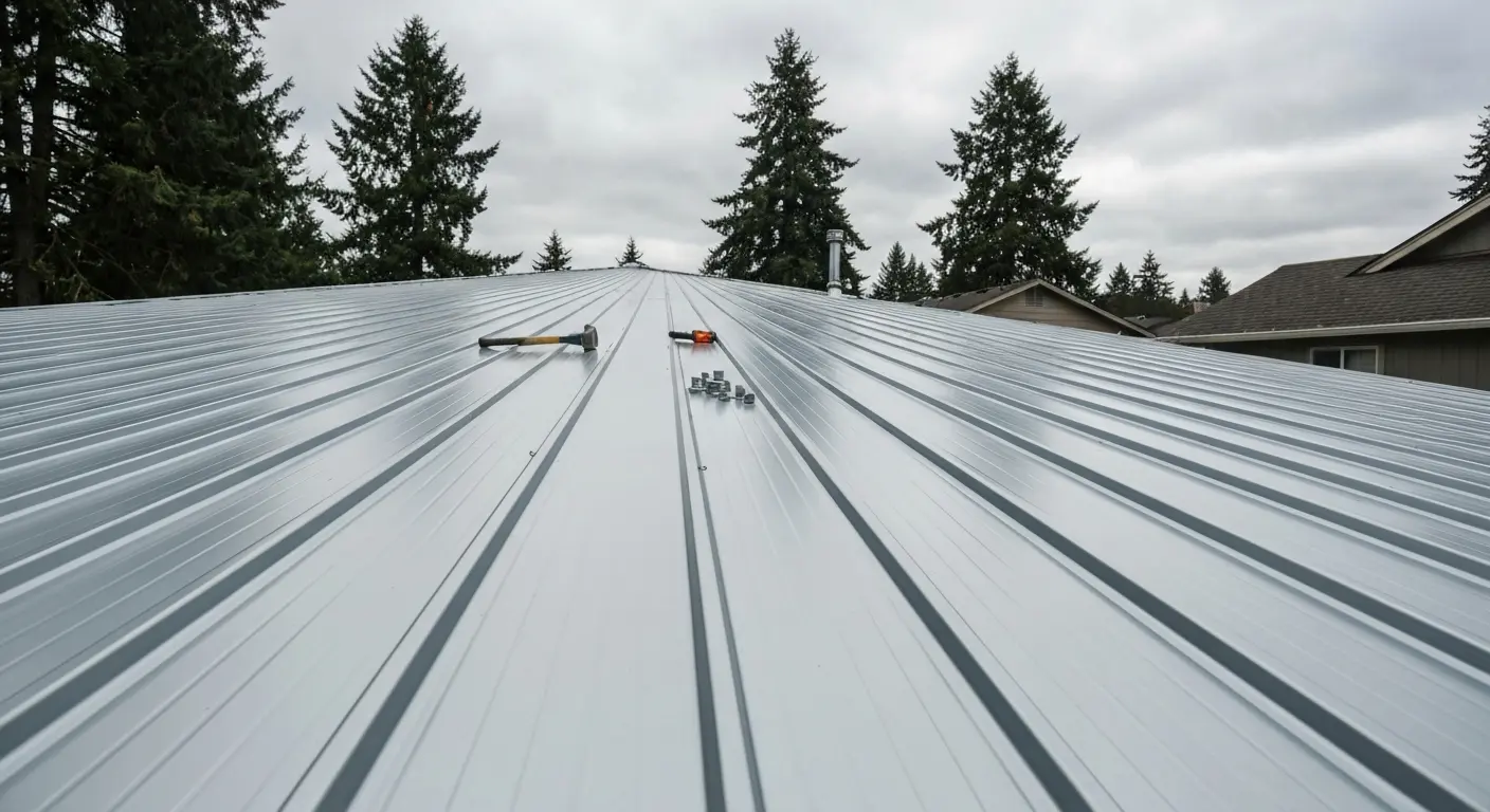 Metal roofing installation