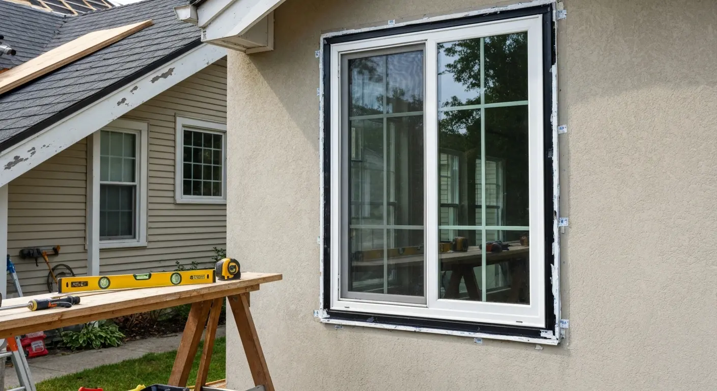 Window replacement during roofing project