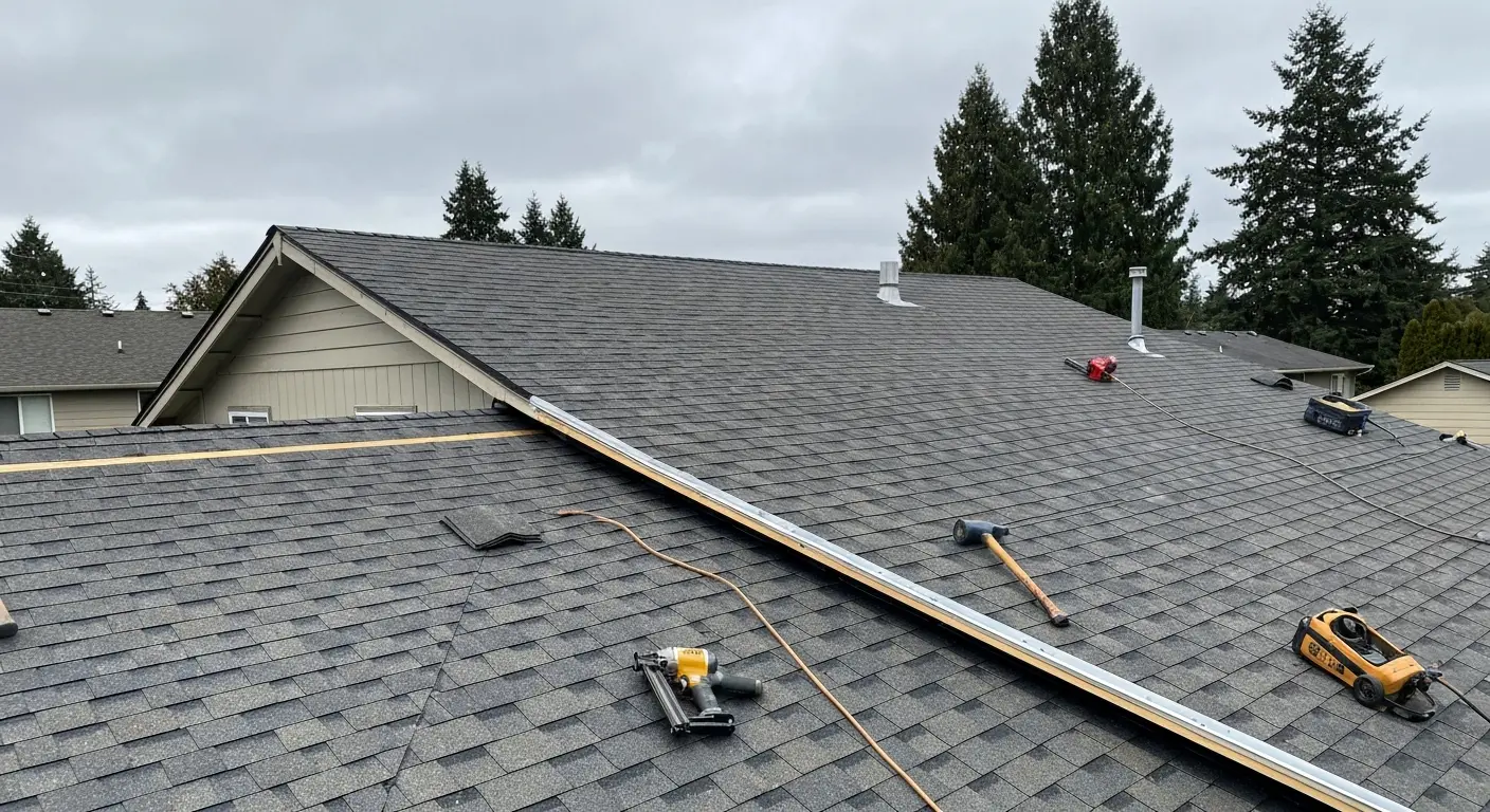 Roof replacement project in Kelso